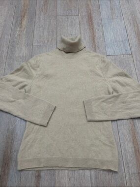 VTG Cashmere United Colors Of Benetton Women's Beige Turtleneck Sweater XS
